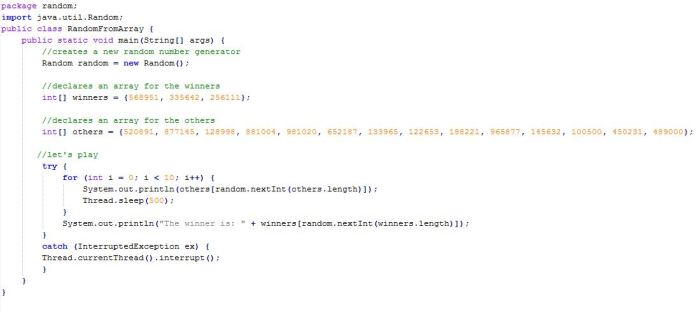 Random Numbers in Java