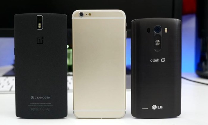 مقارنة بين حجم iPhone 6 وبعض الهواتف الجديدة